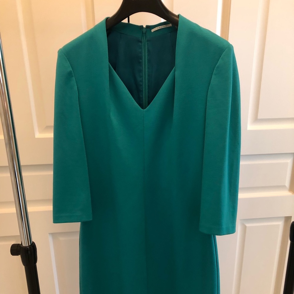 Tahari Teal Sheath Dress